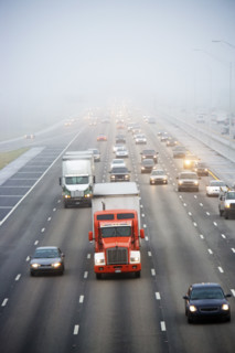 Traffic on large highway. Date : 2007