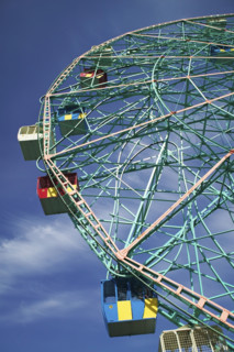 Low angle view of ferris wheel. Date : 2007