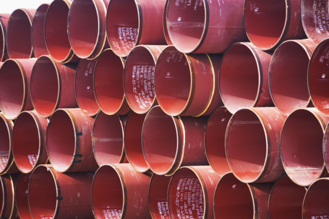 Stack of large pipes. Date : 2007