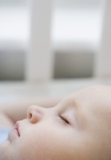 Close up of sleeping baby. Date : 2007