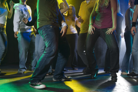 Young people at dance club. Date : 2007