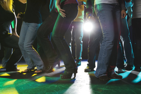 Young people at dance club. Date : 2007