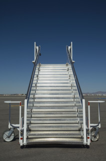Airplane staircase on tarmac. Date : 2007