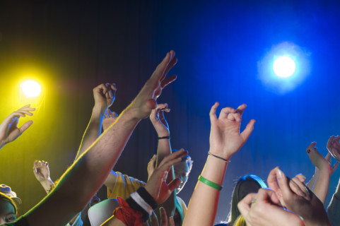 Young people at dance club. Date : 2007