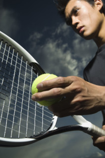 Close up of tennis player. Date : 2007