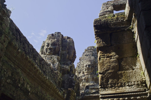 Ancient Temple Angkor Thom Angkor Wat Bayon Cambodia. Date : 2006