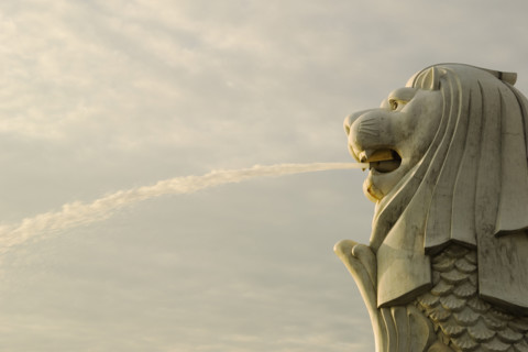 Merlion Singapore. Date : 2006