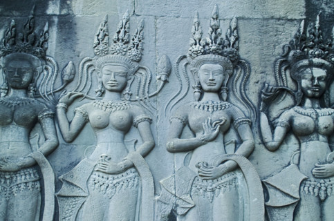 Ancient Temple Angkor Wat Cambodia Khmer. Date : 2006