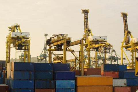 Keppel Harbour Port of Singapore Tanjong Pagar Singapore. Date : 2006