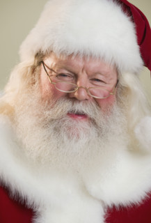 Portrait of Santa Claus.