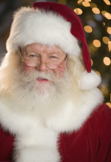 Portrait of Santa Claus.