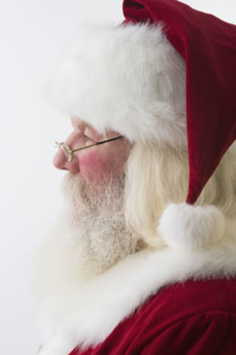 Close up of Santa Claus.