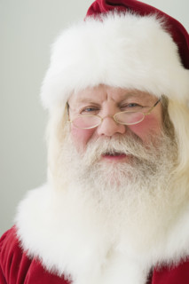 Close up of Santa Claus.