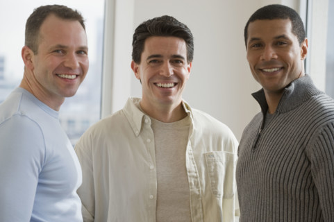 Portrait of multi-ethnic men.