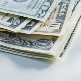 Close up of paper money.