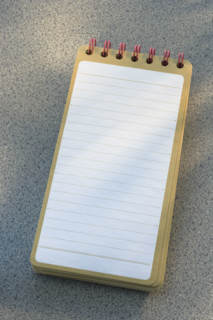 Blank pad of paper.