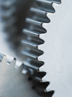 Close up of cog wheels.