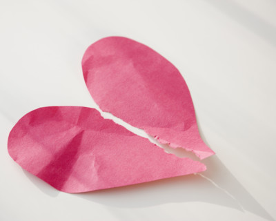 Paper heart ripped in half. Date : 2008