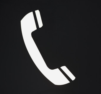 Close up of telephone icon. Date : 2008