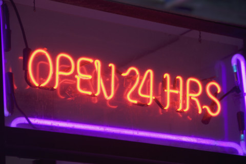 Close up of neon sign. Date : 2008