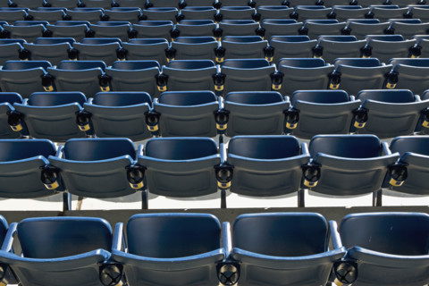 Empty rows of seating. Date : 2008