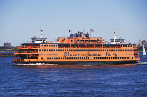 Staten Island Ferry on water, New York, United States. Date : 2008