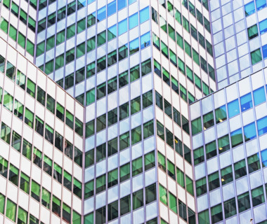 Low angle view of high rise, New York City, New York, United States. Date : 2008