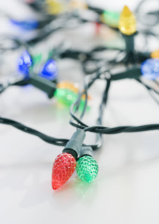 Close up of Christmas lights. Date : 2008