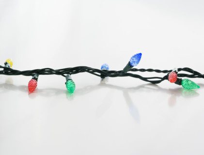 Close up of Christmas lights. Date : 2008