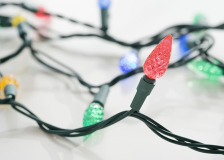 Close up of Christmas lights. Date : 2008