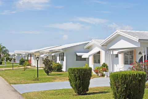 Row of houses, Boynton Beach, Florida, United States. Date : 2008