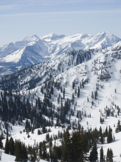 Snow covered mountains, Wasatch Mountains, Utah, United States. Date : 2008