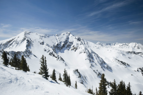 Snow covered mountains, Wasatch Mountains, Utah, United States. Date : 2008