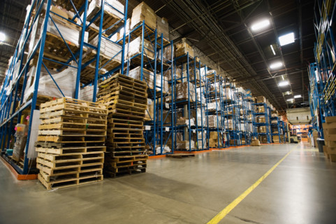 Interior view of warehouse. Date : 2008