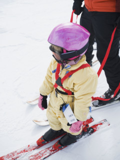 Parent and child skiing. Date : 2008
