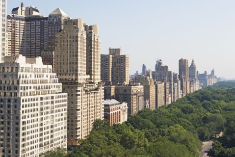 Urban buildings and park. Date : 2008