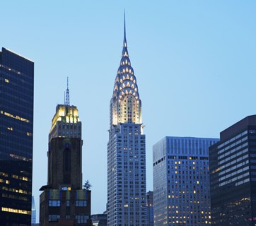 Urban buildings at night. Date : 2008