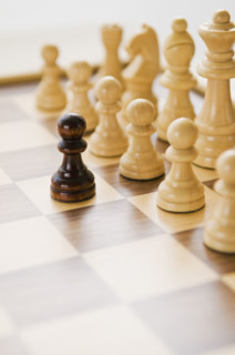 Chess pieces on chessboard. Date : 2008