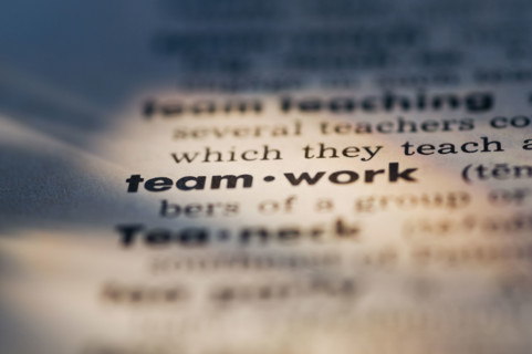 Close up of teamwork definition. Date : 2008