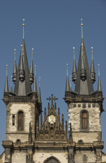 Ornate church spires.
