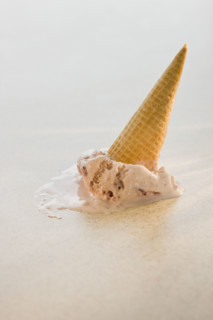 Upside-down ice cream cone.