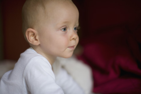 Close up of baby boy. Date : 2008