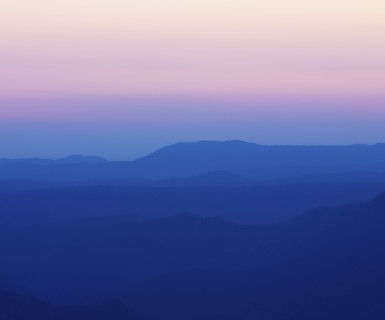View of sunset over mountain range. Date : 2008