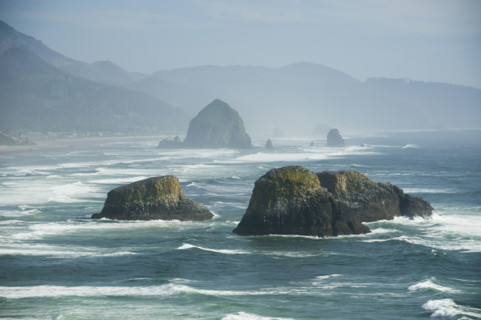 Rock formations in ocean. Date : 2008