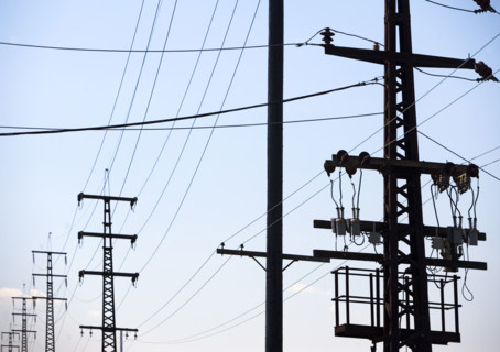 Electricity pylons. Date: 2008