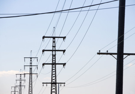 Electricity pylons. Date: 2008