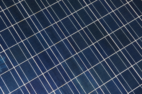 Close up of solar panel.
