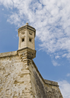 Senglea Point parapet, Valleta, Malta.