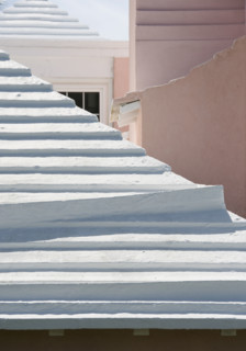 Rain collecting rooftop in Bermuda.