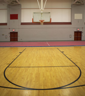 Empty basketball court. Date: 2008